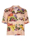 Eres Cherry Printed Silk-twill Shirt In Pink