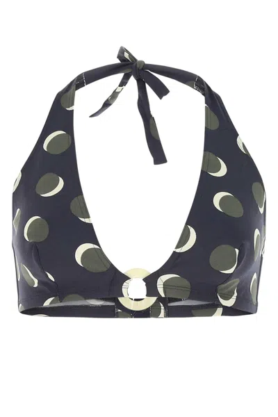 Eres Printed Stretch Nylon Bikini Top In Multi