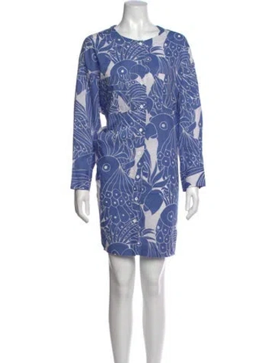 Pre-owned Eres Printed V-neck Tunic In Multi