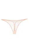 Eres Promesse Sheer Mesh Tanga Briefs In Neutrals