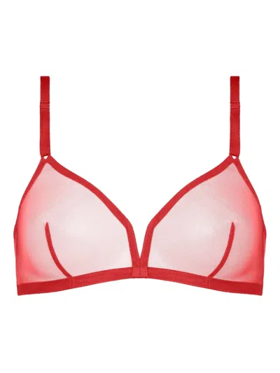 Eres Providence Tonique Wireless Triangle Bra In Red