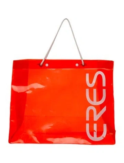 Pre-owned Eres Pvc Tote In Orange