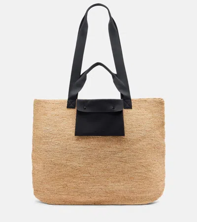 Eres Raffia Tote Bag In Sand