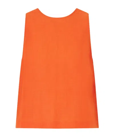 Eres Ravie Linen Tank In Orange