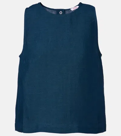 Eres Ravie Linen Top In Blue