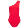 Eres Red Designer One Shoulder Swimsuit In Red