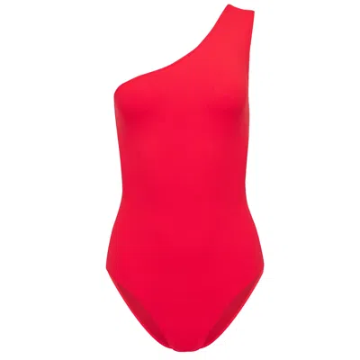 Eres Red Designer One Shoulder Swimsuit