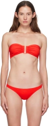 Eres Les Essentiels Show Bandeau Bikini Top In 0135624h Ecarlate 24