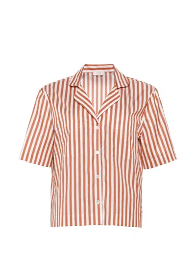 Eres Régent Striped Shirt In Orange