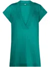 Eres V-neck Cotton T-shirt In Jungle