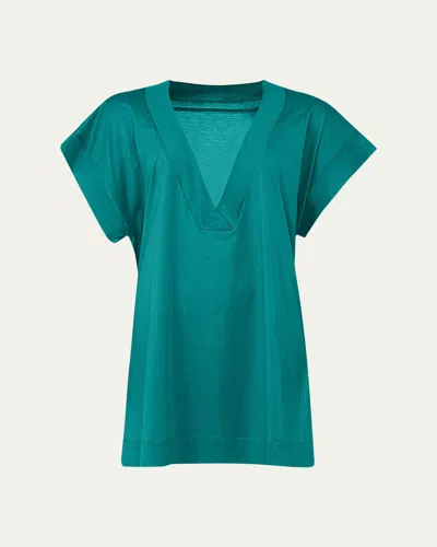 Eres Renee V-neck T-shirt Coverup In Jungle