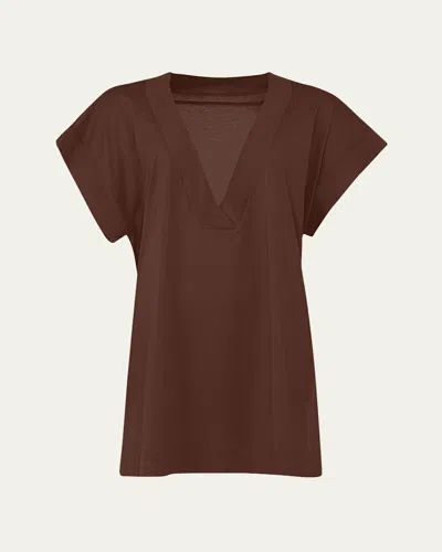 Eres Renee V-neck T-shirt Coverup In Tonka