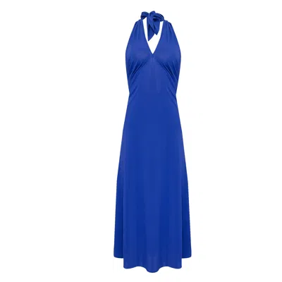 Eres Resort Maxi Dress In Blue