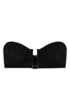Eres 'show' Black Bikini Top With Rear Buckle Closure And Bandeau Design In Black