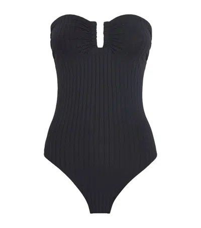 Eres Ribbed Bossa Bandeau Swimsuit In Ultra