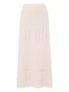 Eres Ribbed Scalloped Midi Skirt In Multi