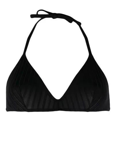 Eres Geripptes Sky Triangel-bikinioberteil In Black