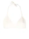 Eres Geripptes Sky Triangel-bikinioberteil In White