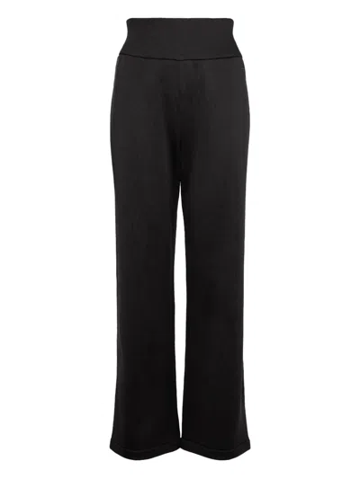 Eres Ribbed-waist Trousers In Black