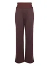 Eres Ribbed-waistband Performance Trousers In Brown