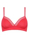 Eres Rituel Wireless Triangle Bra In Red