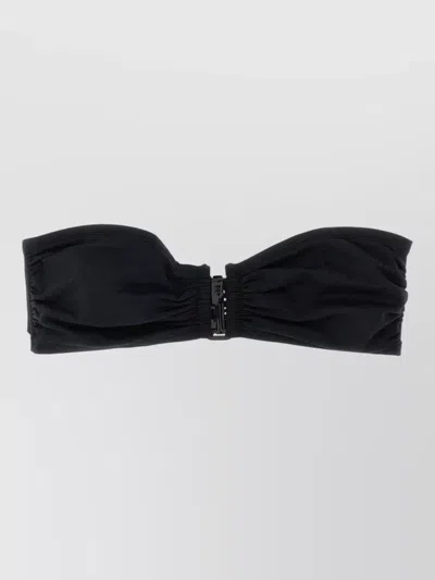 Eres Ruched Bandeau Bikini Top Show Design In Black