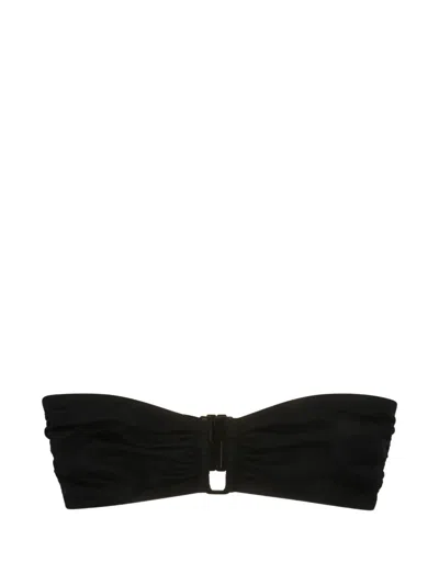 Eres Ruched Bikini Bra In Black