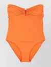 Eres Ruched Detail Strapless One-piece Swimsuit In Orange