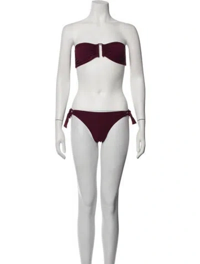 Pre-owned Eres Ruffle Embellishment Bikini In White