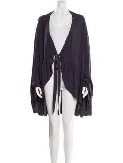 Pre-owned Eres Ruffle Embellishment Cover-up In Blue