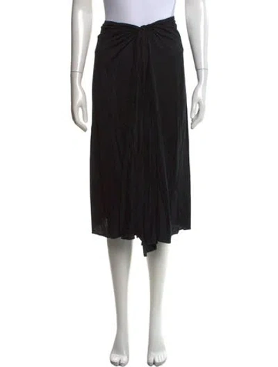 Pre-owned Eres Ruffle Embellishment Midi Length Skirt In Black