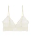 Eres Clochette Embroidered Mesh Triangle Bra In Neutral