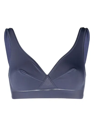 Eres Sasha Wireless Cropped Bra In Blue