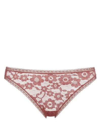 Eres Savante Lace Briefs In Brown