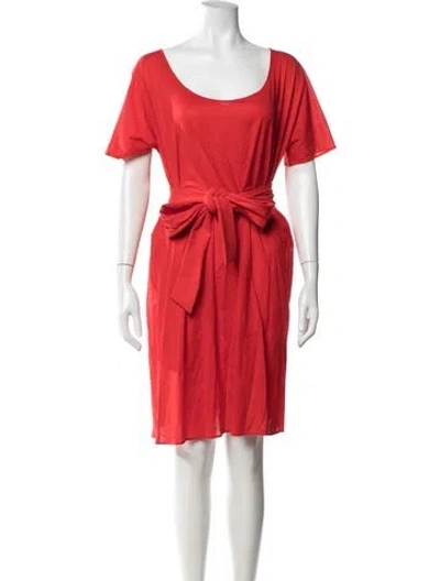 Pre-owned Eres Scoop Neck Knee-length Dress In Red