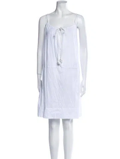 Pre-owned Eres Scoop Neck Knee-length Dress In White