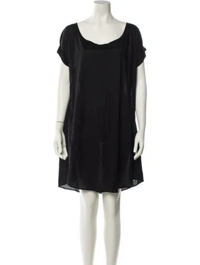 Pre-owned Eres Scoop Neck Mini Dress W/ Tags In Black
