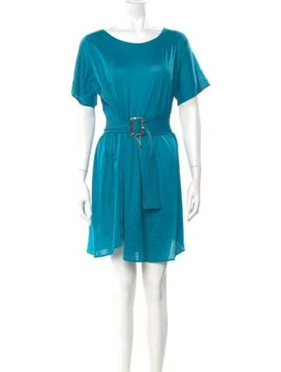Pre-owned Eres Scoop Neck Mini Dress W/ Tags In Blue