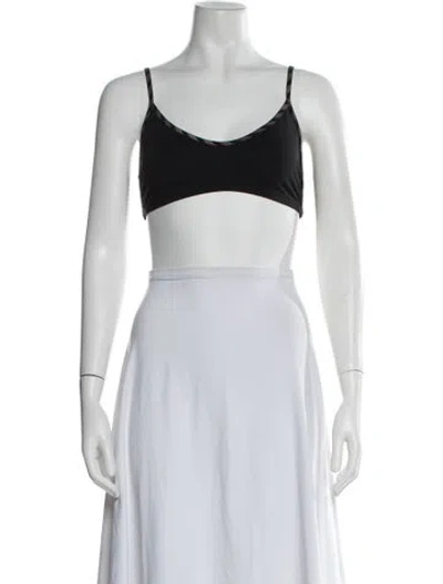 Pre-owned Eres Scoop Neck Sleeveless Sports Bra W/ Tags In Black