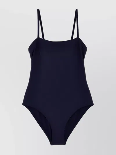 Eres "scoop Neckline" High-cut Leg Swimsuit With Spaghetti Straps In Black