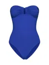 Eres Cassiopee Strapless U-hardware One-piece Swimsuit In Blue