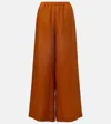 Eres Select Linen Wide-leg Pants In Brown