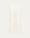 Eres Select Linen Wide-leg Pants In Corail Blanc