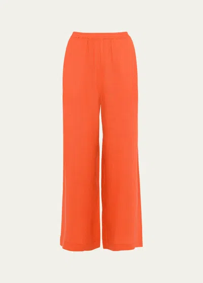 Eres Select Wide-leg Linen Trousers In Soleil 24e