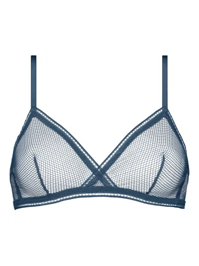 Eres Sheer-effect Triangle Bra In Blue