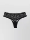 Eres Sheer Lace Detailed Elastic Waist Briefs In Black