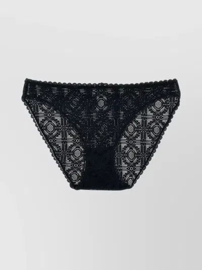 Eres 'sheer Lace Veil Tapi' Briefs In Black