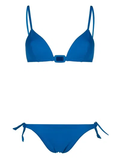 Eres Shine Triangle Bikini In 蓝色
