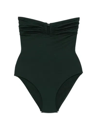 Eres Cassiopee One-piece Bustier Swimsuit In Green