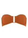 Eres Show Bandeau Bikini Top In 褐色